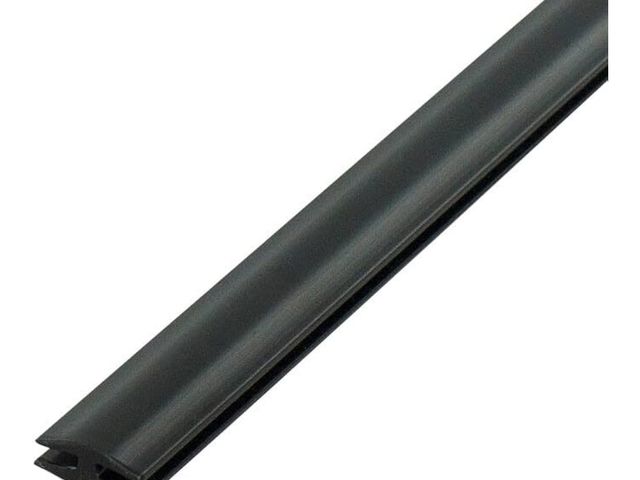 Lot 96-175810 - Outwater Plastic H Channel Fits Material 1/16 Inch Thick Black Rigid PVC Divider Moulding 46 Inch Le...