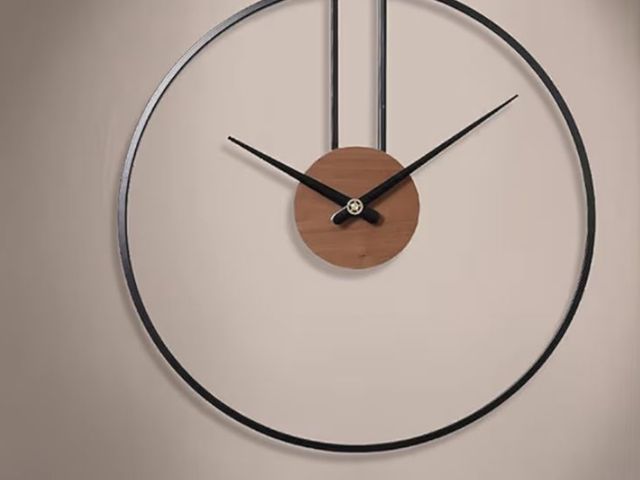 Lot 96-177354 - Decorative Wall Clock for Living Room,Metal &amp; Walnut Dial Home Decor

New. Actual item may vary ...