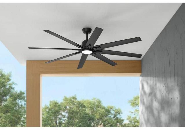 Lot 96-191298 - Home Decorators Collection
Kensgrove || 72 in. Smart Indoor/Outdoor Matte Black Ceiling Fan with Rem...