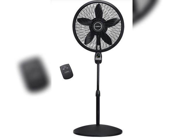 Lot 96-174490 - Lasko Oscillating Cyclone Pedestal Fan, Adjustable Height, Timer, Remote Control, 3 Speeds, for Bedr...