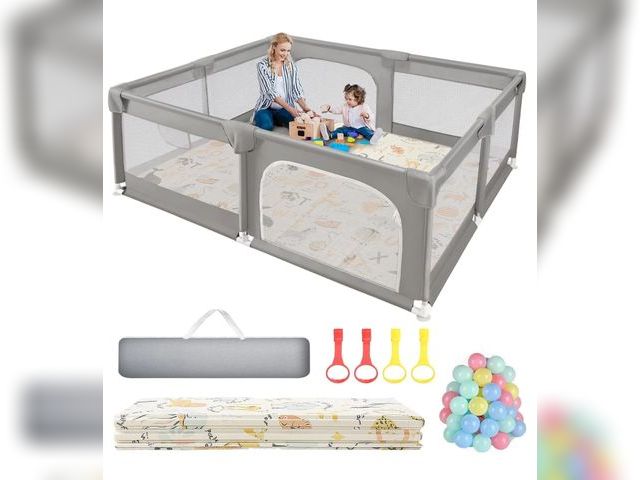 Lot 96-179545 - Baby Playpen with Play Mat 79x71 inch Extra Large Playpen for Babies and Toddler
New