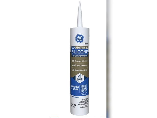 Lot 96-182394 - GE Advanced Silicone Window &amp; Door Sealant, Pack of 1, White 10.1 fl oz Cartridge

New