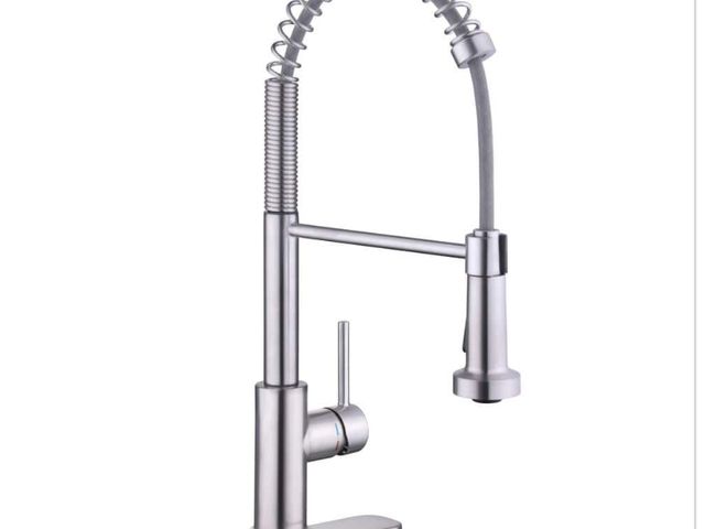 Lot 96-182441 - Glacier Bay Single Handle Spring Neck Kitchen Faucet 
Used untested 
MSRP $159.00