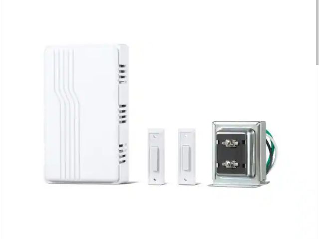 Lot 96-181832 - Defiant Wired Contractor Doorbell Kit with 2 Wired Push Buttons, White New
