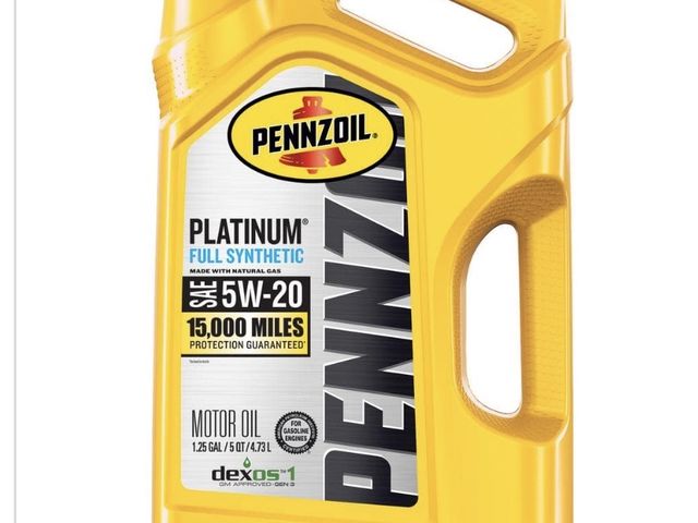 Lot 96-182183 - Pennzoil Platinum SAE 5W-20 Full Synthetic
Motor Oil 5 Qt.

New