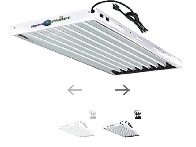 Lot 96-210394 - HYDRO PLANET T5 Grow Lights 4 Feet 4 Bulbs Fixture with Fluorescent HO Bulbs 6500K | Indoor Plant Li...
