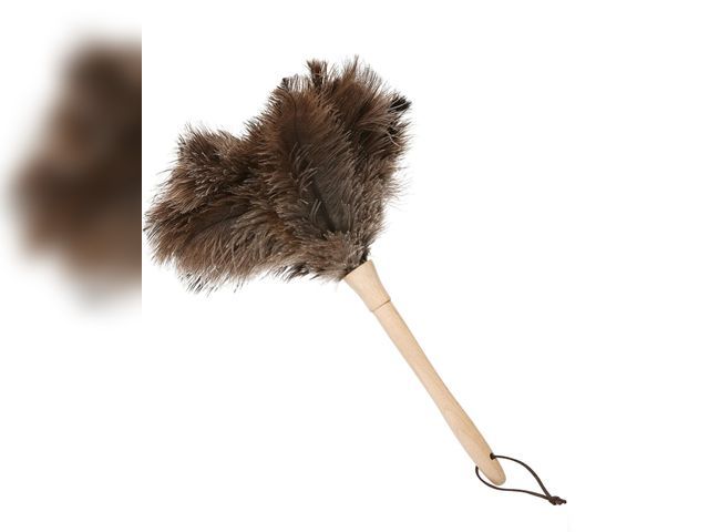 Lot 96-187917 - Ostrich Duster Fluffy Natural Feather Dusters with Wooden Handle Cleaning Supplies for Home Office C...
