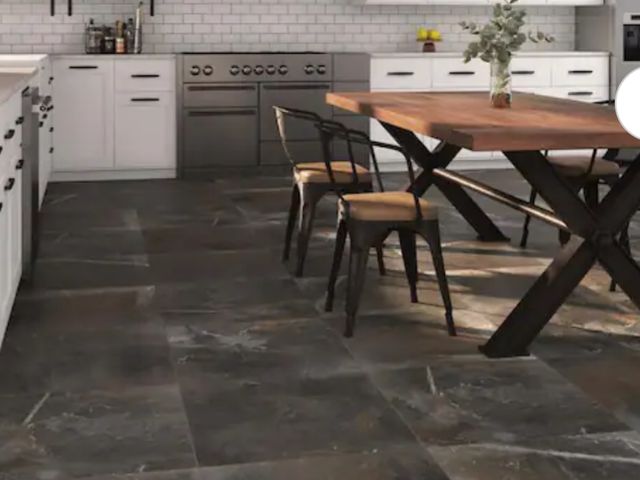 Lot 96-195200 - Approximately 30 square feet Daltile Highland Shore Graphite 24 in. x 24 in. Glazed Porcelain Floor ...