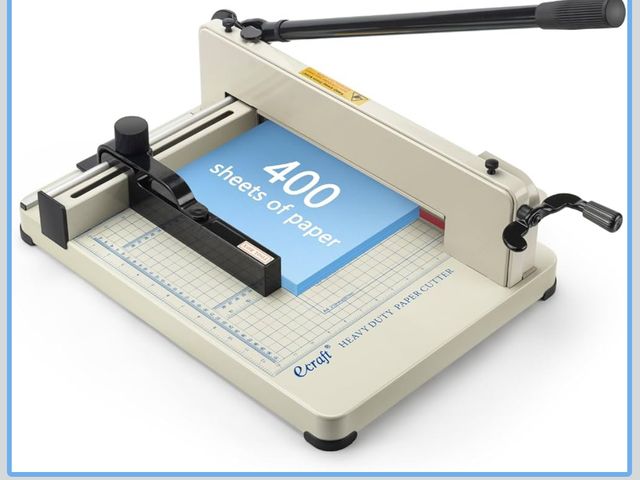 Lot 96-179946 - Ecraft Heavy Duty 12" Guillotine Paper Cutter - 400 Sheet Capacity,Solid Steel with HSS Blade,Indust...