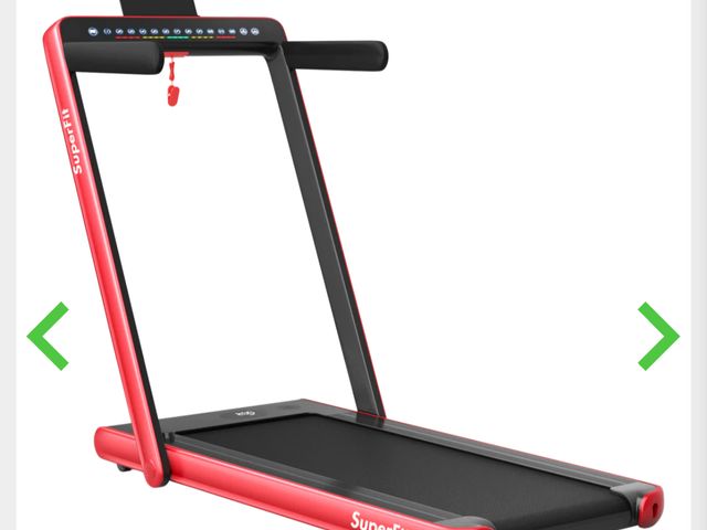 Lot 96-227170 - Costway SuperFit Treadmill Folding 2-in-1 with Dual Display 2.25 HP App Connect Speaker and Remote C...