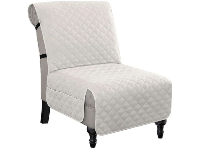 Lot 96-230456 - Water Resistant Accent Chair Cover Reversible Quilted Accent Chair Slipcovers Without Arms Thick Sof...
