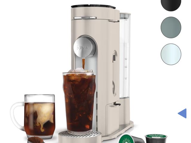 Lot 96-209077 - Ninja Pods &amp; Grounds Single-Serve Coffee Maker, K-Cup Pod Compatible, Brews Grounds, Compact Des...