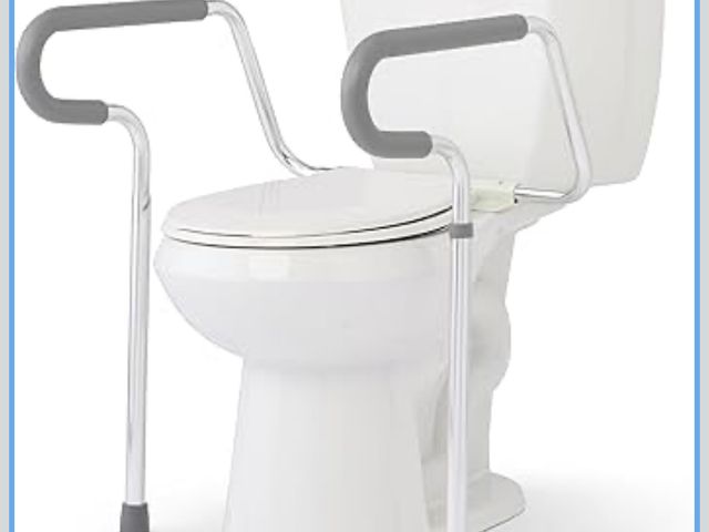 Lot 96-187969 - Medline Guardian Toilet Safety Rail – Adjustable Height, Robust &amp; Reliable, 300 lb Weight Capaci...