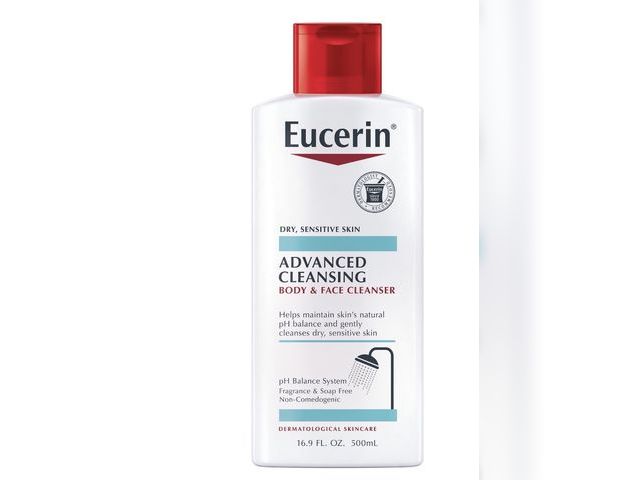 Lot 96-178791 - Eucerin Advanced Cleansing Body &amp; Face Cleanser for Dry, Sensitive Skin, pH-Balanced, 16.9 fl oz...