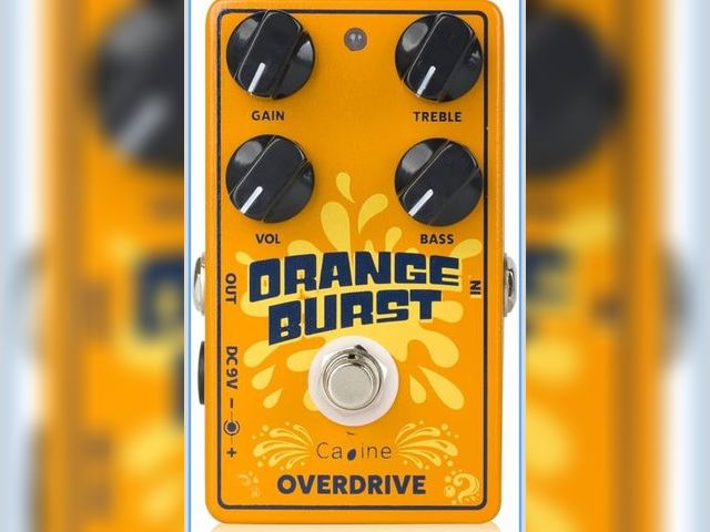 Lot 96-191755 - Caline CP-516 - Orange Burst, overdrive guitar effects pedal, true bypass design New
