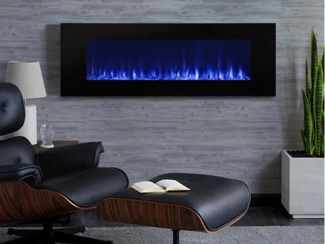 Lot 96-191851 - Real Flame
DiNatale 50 in. Wall-Mount Electric Fireplace in Black
New 
Msrp $399.00