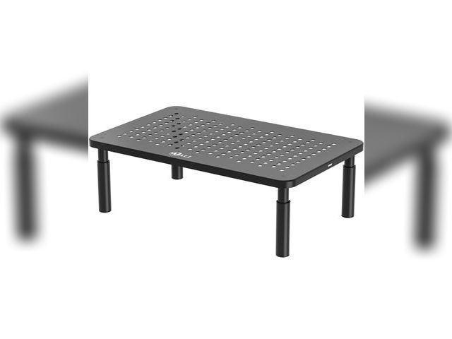 Lot 96-191182 - WALI Computer Monitor Stand for Desk, Adjustable Laptop Riser, Desk Monitor Stand Underneath Storage...