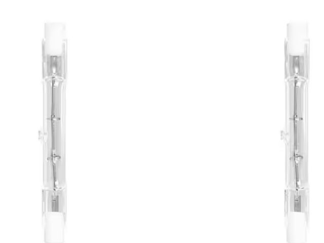 Lot 96-166069 - Feit Electric 250-Watt T3 R7s Short Base Dimmable Halogen Light Bulb, Bright White 2700K (2-Pack)

N...