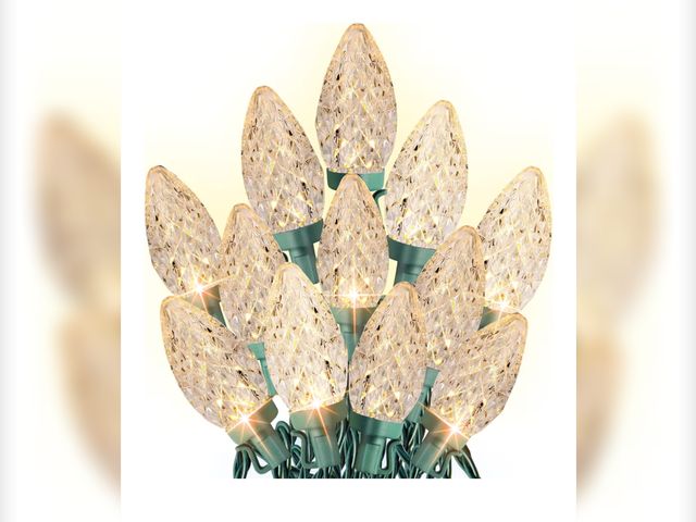 Lot 96-180069 - Dazzle Bright C9 Christmas String Lights, 100 LED 66 FT Waterproof Connectable Green Wire Fairy Ligh...