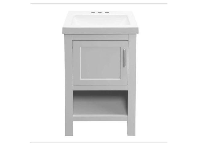 Lot 96-164613 - Glacier Bay
Spa 18.5 in. W x 16.25 in. D x 33.75 in. H Single Sink Bath Vanity in Dove Gray with Whi...