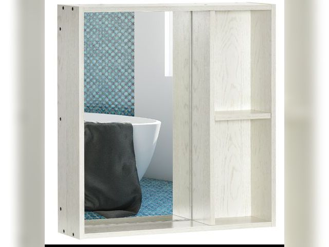Lot 96-159478 - 24.75" x 25.5" Bathroom Medicine Cabinet with Mirror, Storage Shelf, Over Toilet Bathroom Cabinet Wa...