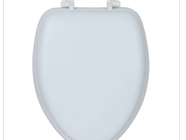 Lot 96-211992 - Glacier Bay Elongated Easy Release Toilet Seat in White PVC Sheet New