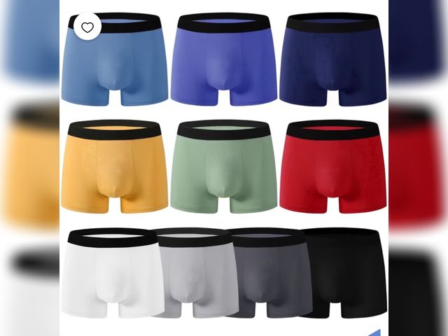 Lot 96-232840 - Usavemo 7+3 Bonus Pack Mens Boxer Briefs Breathable Lightweight Underwear for Men Size  Large New