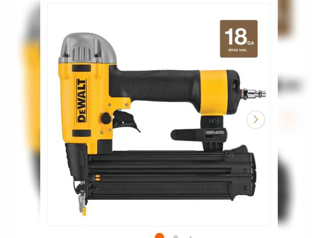 Lot 96-159613 - DEWALT 
18-Gauge Pneumatic Brad Nailer lightly used untested MSRP $129.99