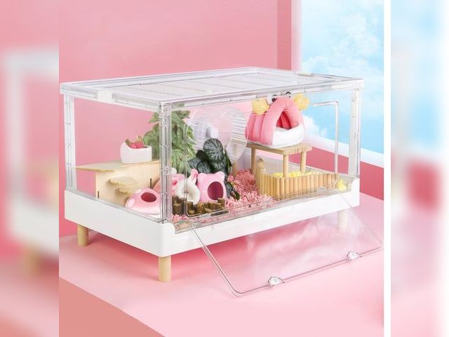 Lot 96-164011 - Hamster Cage &amp; Guinea Pig Cages,Fully Transparent and Eco-Friendly Large Acrylic Cage for Small ...