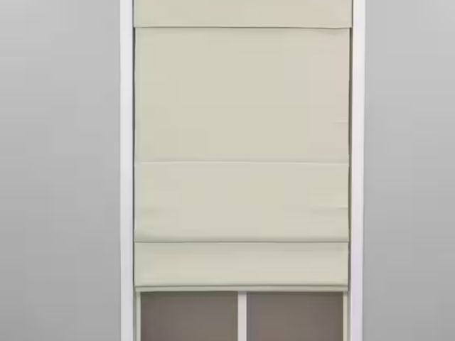 Lot 96-166450 - Perfect Lift Window Treatment
Ivory Cordless Blackout Energy-Efficient Cotton Roman Shade 53 in. W x...