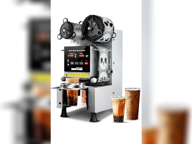 Lot 96-170202 - WantJoin Cup Sealing Machine - Full Automatic Cup Sealer Machine 90/95mm, 35.4/37.4in, 500-650 Cups/...