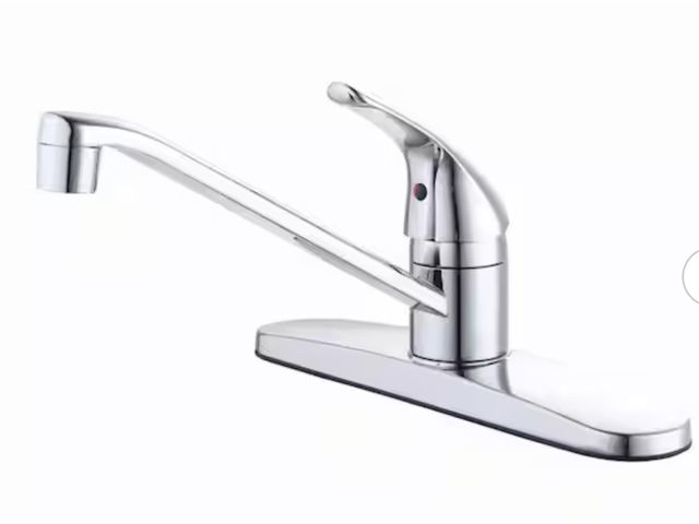Lot 96-179350 - Glacier Bay Single Handle Standard Kitchen Faucet in Polished Chrome
New