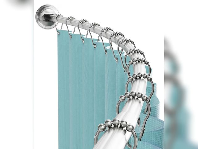 Lot 96-211822 - Zenna Home Curved Shower Curtain Rod, No Drill, 50-72 Inch Adjustable Tension Shower Rod for Bathroo...