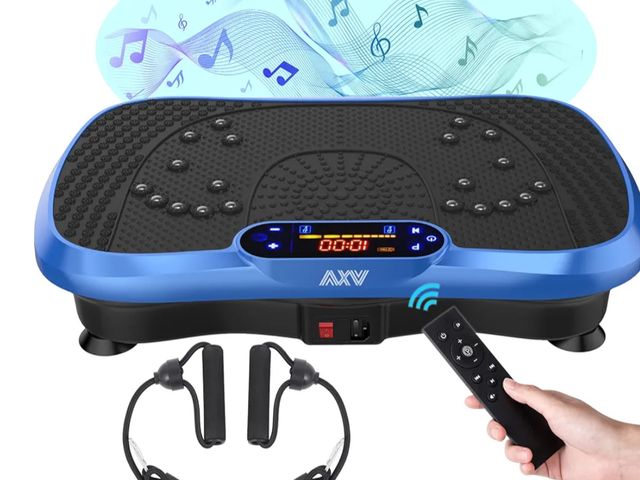 Lot 96-172162 - AXV Vibration Plate Fitness Platform Exercise Machine Vibrating Shaking Full Body Shaker Workout Vib...