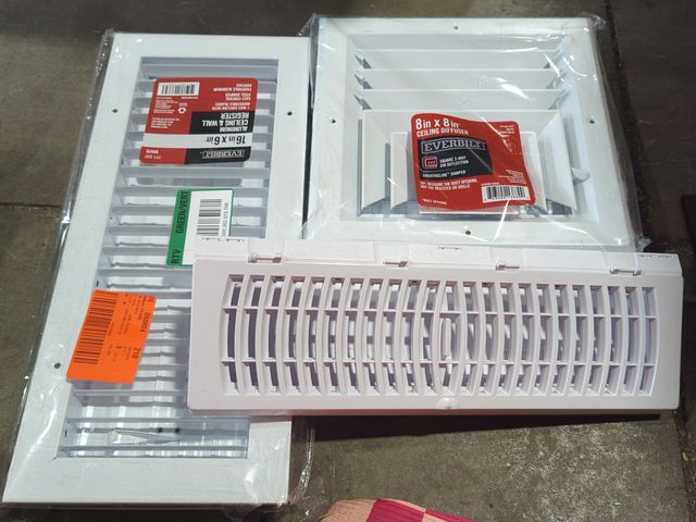 Lot 96-227699 - Bundle of 3 Assorted Ceiling/Wall/Floor Registers New