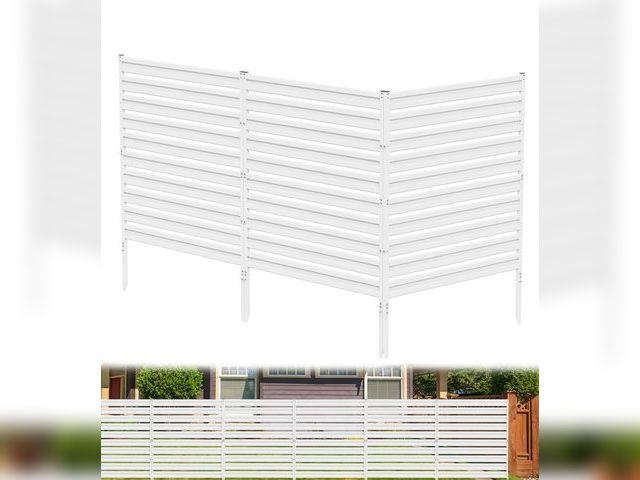 Lot 96-180901 - Metal Privacy Fence Panels for Outside, 42" H x 38" W (3 Panels) Air Conditioner Fences, Pool Equipm...