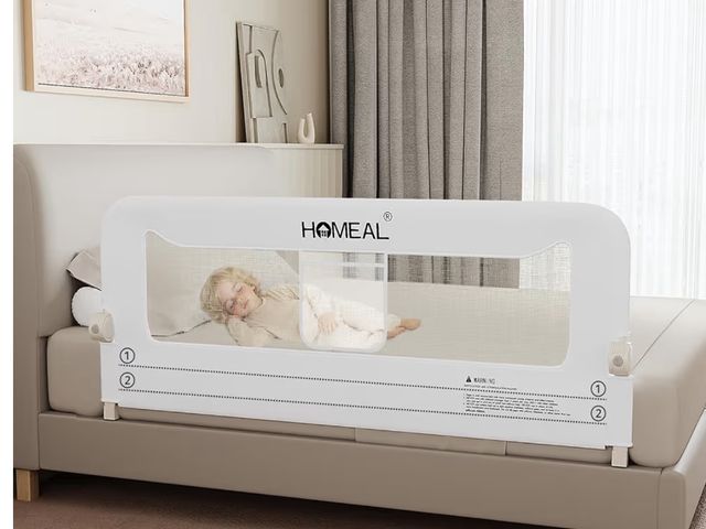 Lot 96-177382 - Toddler Bed Rails, Bed Rail for Toddlers with U-Shape Base, Baby Bed Rail Guard for Twin, Full, Quee...