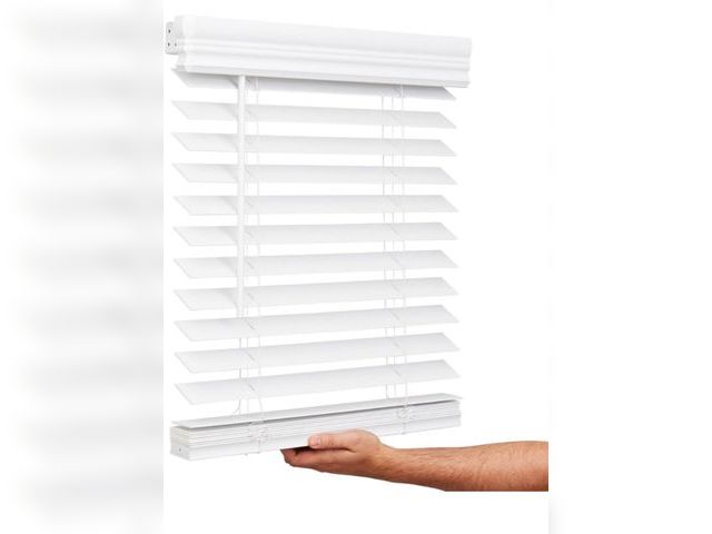Lot 96-177685 - Lotus &amp; Windoware Cordless, 2 Inch Faux Wood Blind, 23" Wide x 72" Long, Window Blinds, Blinds &...