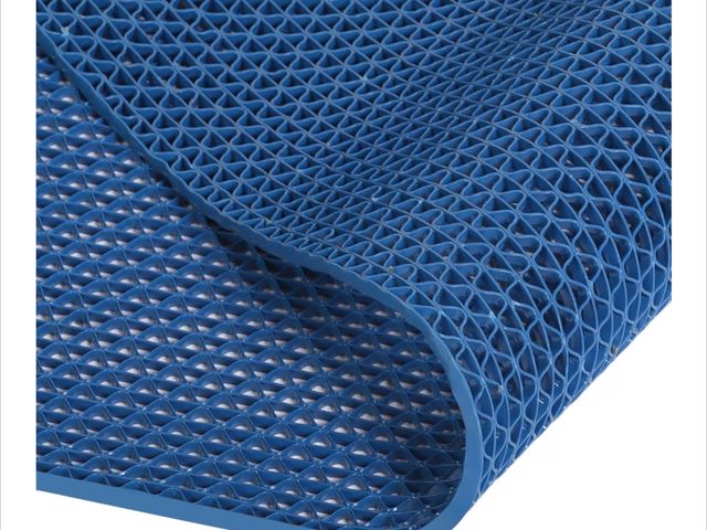 Lot 96-180446 - Appears to be a Commercial Non-Slip Mat with Drainage Holes, Blue, New, pattern berries from stock i...