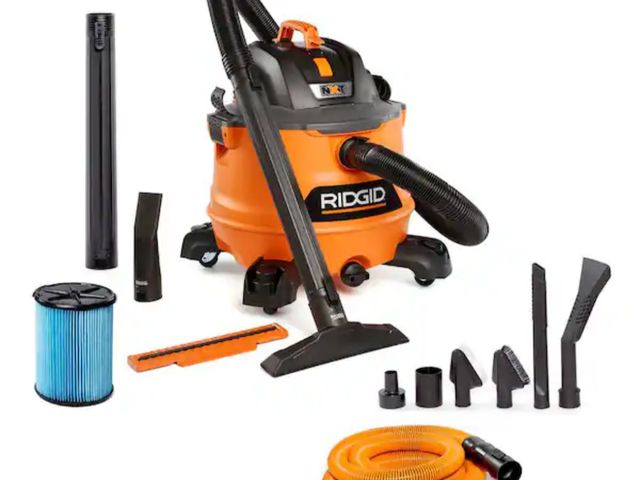 Lot 96-192550 - RIDGID
14 Gal. 6.0 Peak HP NXT Shop Vacuum Wet Dry Vac with Fine Dust Filter, Hose, Accessories and ...