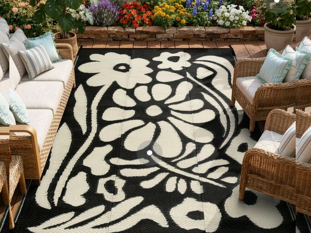 Lot 96-233228 - Moynesa 8'x10' Outdoor Rugs Waterproof, Plastic Straw RV Rugs for Outside, Large Portable RV Outdoor...