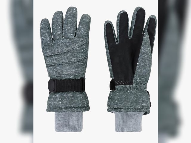 Lot 96-166546 - Kids Waterproof Ski Gloves Warm 5-Fingered Winter Accessories for Boys &amp; Girls Size Medium
New