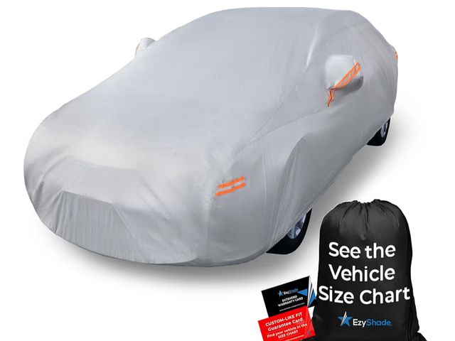Lot 96-211577 - EzyShade 10-Layer Car Cover Waterproof All Weather exact model unknown, appears unused.