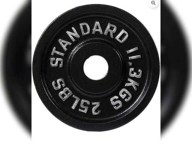 Lot 96-176848 - 2 pack of Classic Cast Iron Weight Plates for Strength Training, 2-Inch, 25-Pound 
New some Knicks