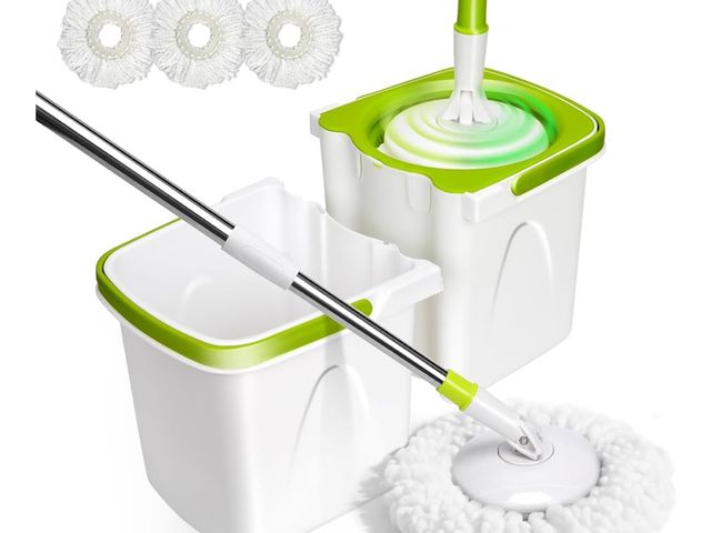 Lot 96-170112 - Small Spin Mop,Mop and Bucket Set,Microfiber Spin Mops with Bucket Detachable 

Appears lightly used...