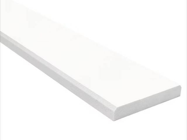 Lot 96-164901 - MSI Bright White 4 in. x 36 in. Polished Engineered Marble Double Beveled Threshold Tile two ends ar...