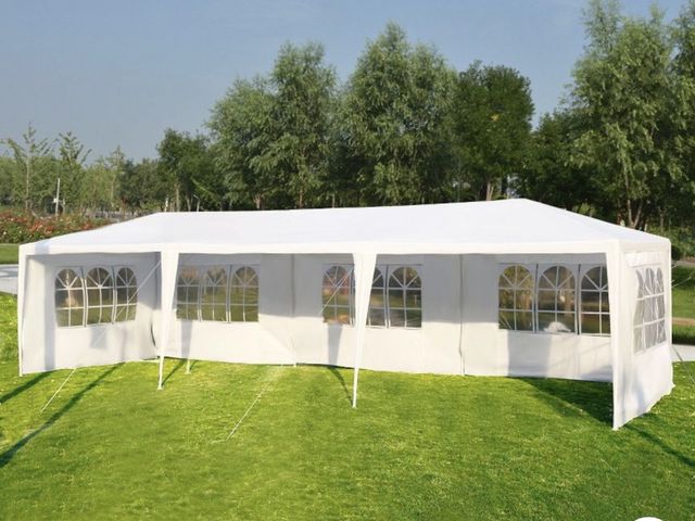 Lot 96-226812 - Costway 10'x30' Party Wedding Outdoor Patio Tent Canopy Heavy duty Gazebo
Pavilion Event MSRP $169.9...