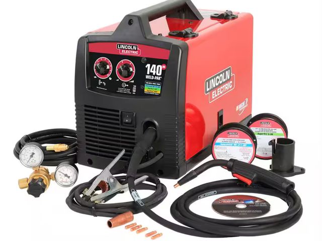 Lot 96-160212 - Lincoln Electric Weld-Pak 140 Amp MIG and Flux-Core Wire Feed Welder, 115V, Aluminum Welder with Spo...
