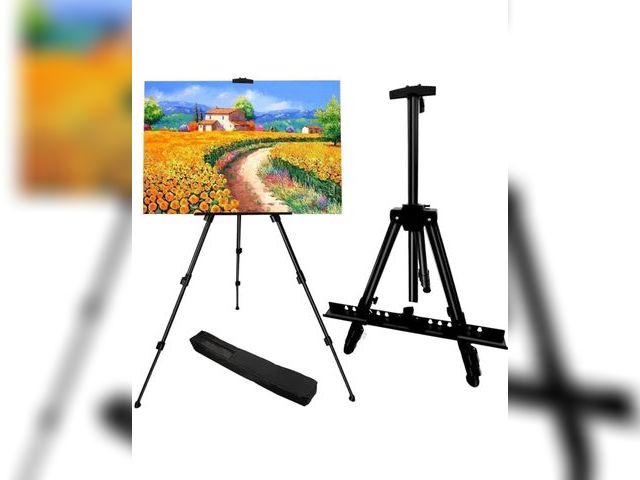 Lot 96-173549 - Easel Stand for Sign and Painting: Art Portable Adjustable Metal Tripod Easels for Display Height fr...