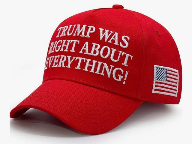 Lot 96-171004 - Baseball Hat Compatible with Trump Hats Trump was Right About Everything Hat Flag, Red Color

New